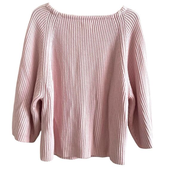 Ribbed Chunky Knit Sweater size S Pink Oversized Slouchy Cabincore Soft Girl - Picture 3 of 10